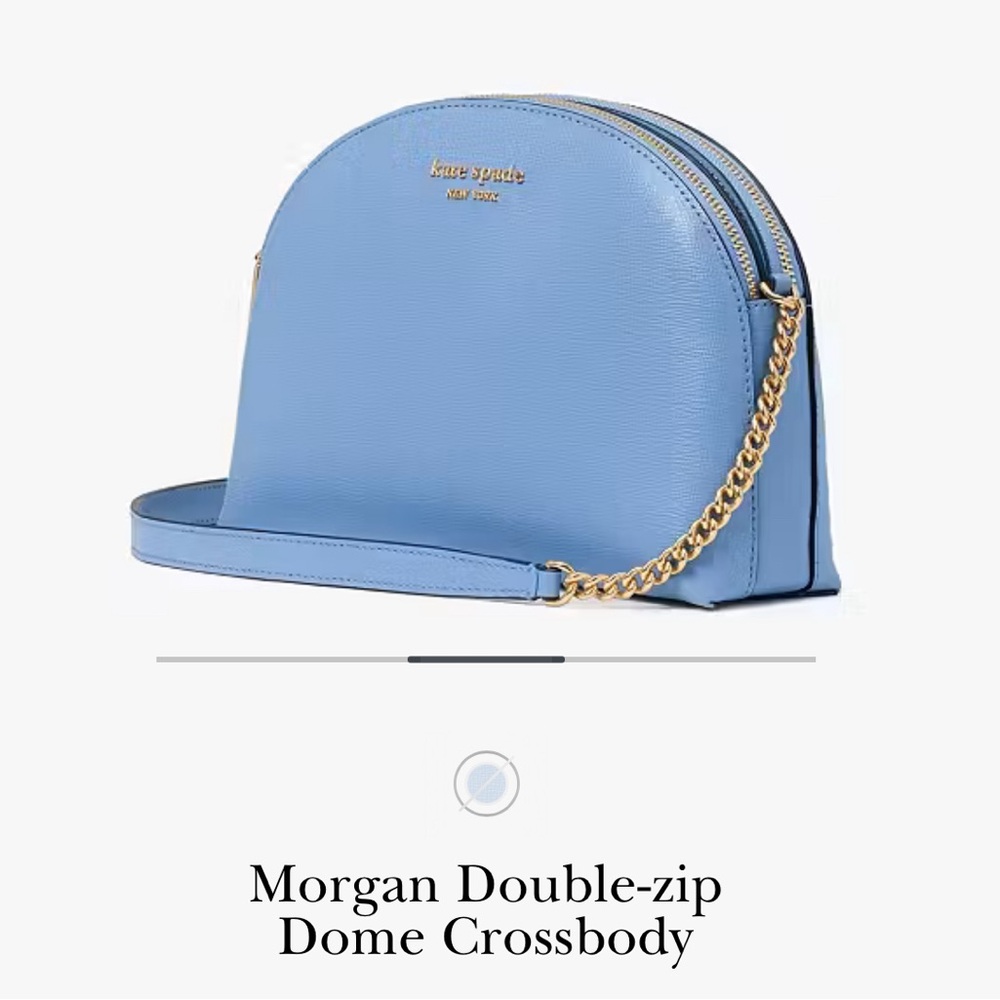 Kate Spade Blue Double-Zip Dome Crossbody
